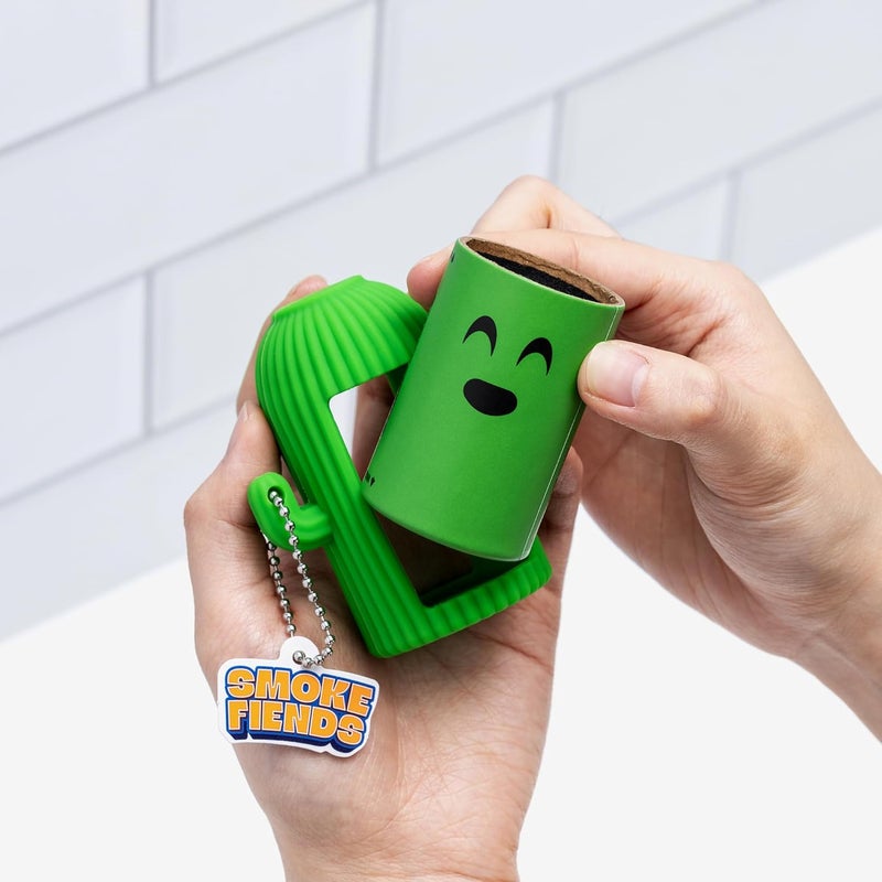 Smoke Fiends فلتر هواء شخصي محمول وصديق للبيئة | فلترة HEPA وكربون غير مرئية | قابلة للتحلل الحيوي وتصل إلى 300+ استخدام | تصميم سلسلة مفاتيح للانتعاش أثناء التنقل (بلايز) - Image 3